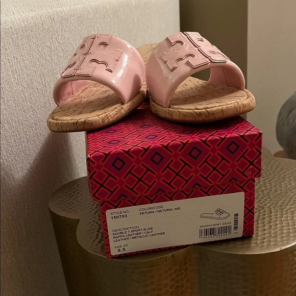 Tory Burch Petunia Pink Slide Sandals - Picture 2 of 6